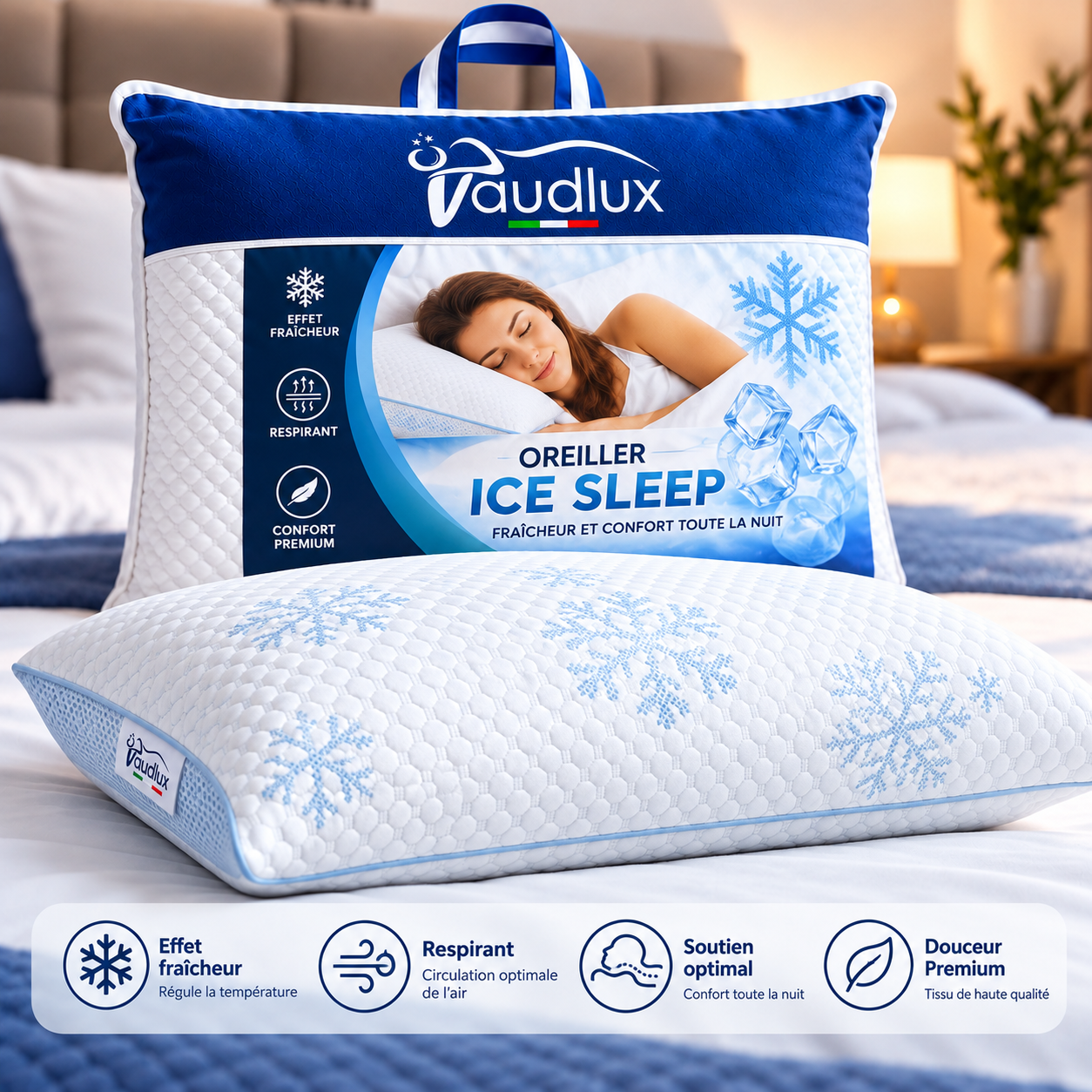 Oreiller Ice Sleep – Fraîcheur Premium Oreiller Ice Sleep – Fraîcheur Premium