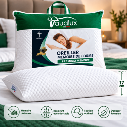 Oreiller Memoire de Forme – Premuim Memory – 17 Cm